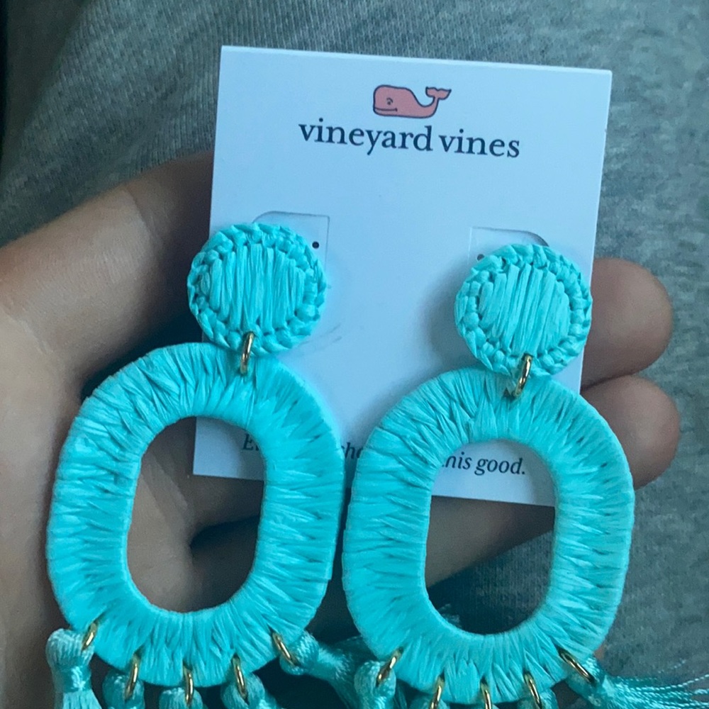 Teal Vineyard Vines Brand New Earrings
